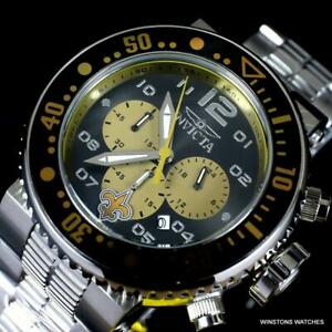 【送料無料】腕時計　インビクタグランドプロダイバーニューオーリンズセインツブラックゴールドクロノウォッチ