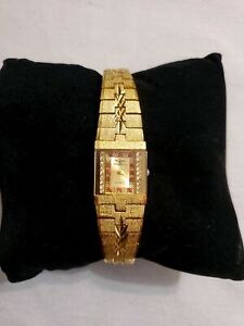 【送料無料】腕時計 レディースサファイアクリスタルドミノスイスクォーツウォッチladies 23k gep sapphire crystal domino swiss quartz watch