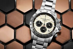 【送料無料】腕時計　スチュリングメンズスポーツフォーミュラステンレススチールクォーツクロノグラフウォッチstuhrling 891 mens sport formula i stainless steel quartz chronograph watch