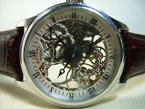 【送料無料】腕時計　ロータリービッグモントルスクレットメカニークスケルトンウォッチrotary grosse montre squelette mecanique tbe skeleton watch 42mm