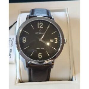 【送料無料】腕時計　メンズエタニティブラッククォーツウォッチ