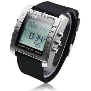 楽天hokushin【送料無料】腕時計　テレビリモートコントロールウォッチステンレススチールデジタルtvdvd remote control watch stainless steel multifunction digital