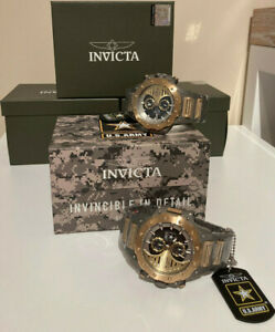 【送料無料】腕時計 メンズインビクタアメリカマットチタンゴールドブラシウォッチmens invicta us army matte titanium y gold brushed 50mm lightweight watch