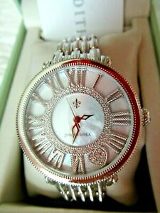 ̵ӻסǥץСۥ磻ȥɥ󥵥Хåƥ꡼ܥåjudith ripka silver amp; white london watch size avg working battery w jr box