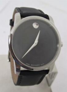 【送料無料】腕時計 メンズスチールモバドウォッチmens ssteel movado museum watch 071141142* exlnt* 40 mm