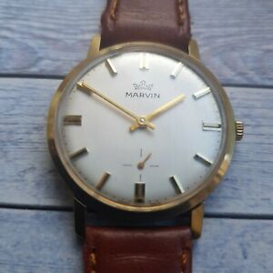 【送料無料】腕時計　ヴィンテージマービンゴールドメッキメンズvintage marvin gold plated mens wristwatch