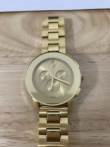 【送料無料】腕時計　モバドボールドゴールドトーンクロノグラフウォッチmovado bold gold tone chronograph watch
