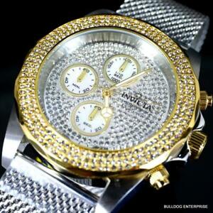 【送料無料】腕時計　インビクタシーウィザードクリスタルアクセントメッシュスチールブレスレットクロノウォッチinvicta sea wizard crystal accented mesh steel bracelet 44mm chrono watch