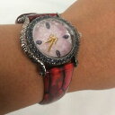 【送料無料】腕時計　バーバラビクスビースターリングシルバーレッドレザーウォッチbeautiful barbara bixby sterling silver 925 18k gemstone red leather watch