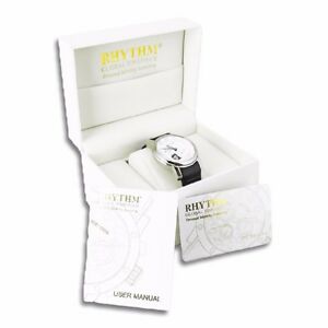 【送料無料】腕時計　リズムメンズリストウォッチケースレザーストラップrhythm a1104l01 automatic winding mens wrist watch 42x51mm case leather strap