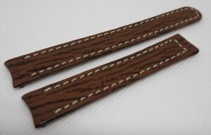 【送料無料】腕時計　エベルブラウンシャークスキンレザーストラップバッグ ebel 14mm brown sharkskin leather strap oem bag