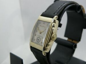 【送料無料】腕時計　ブローバアールデコステップケースサービスニュークリスタル1930s bulova * senator * art deco stepped case serviced crystal