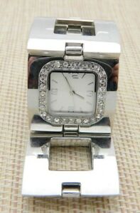 【送料無料】腕時計　シルバートーンクリアラインストーンファッションウォッチsilver tone clear rhinestone fashion watch fmdct299 109