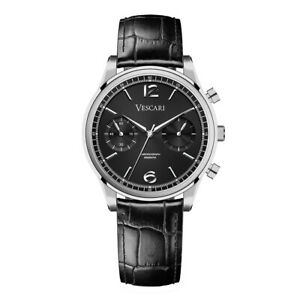 【送料無料】腕時計　ヴェスカリチェストールクロノグラフォクアルソアッチャイオネロペッレオロオロギ..