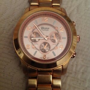 【送料無料】腕時計　ジュネーブプラチナボールドメンズボーイフレンドgeneva platinum bold mens womens bold boyfriend watch no 9158