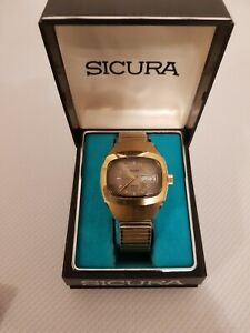 【送料無料】腕時計 ヴィンテージメンズシクラジュエルオリジナルボックスrare vintage mens sicura 17 jewel automatic watch c1975 original boxamp; guarantee