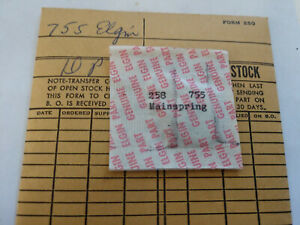 【送料無料】腕時計 ヴィンテージエルギングレードメインスプリングパートvintage nos elgin grade 755 wrist watch mainspring, part 258