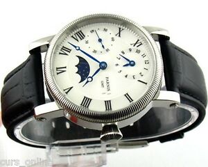 【送料無料】腕時計　オロロギパルニスモヴィメントメカニコシーガルフンツィオーネファシルナーリorologio parnis movimento meccanico seagull 6497 funzione gmt fasi lunari pn829