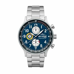 【送料無料】腕時計　ホーカーハリケーンクロノグラフスチールブレスレットavi8 av401133 hawker hurricane chronograph steel bracelet wristwatch