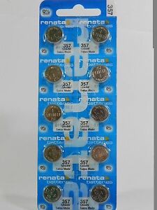 【送料無料】腕時計 レナータバッテリースイスrenata watch battery 357 sr44w swiss made 10pc 【送料無料】腕時計 レナータバッテリースイスrenata watch battery 357 sr44w swiss made 10pc