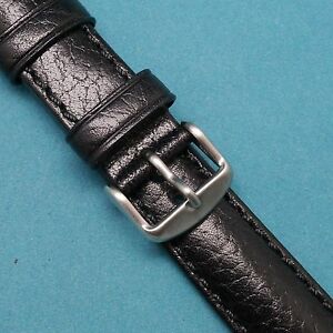 【送料無料】腕時計　クラシックオリイレザーウォッチストラップブラックシルバーバックル