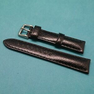 【送料無料】腕時計　クラシックオリイレザーウォッチストラップブラックシルバーバックル