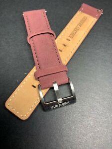 【送料無料】腕時計　エイプスエードウォッチストラップロイヤルブラッドシルバーバックルクイックリリース