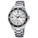 腕時計　フェスティナメンズシルバートーンfestina f204781 mens silver tone automatic wristwatch