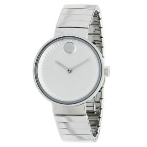 腕時計　モバドエッジシルバーコンケーブサンドブラストアルミニウムクォーツウォッチmovado 3680012 womens edge silver concave sandblasted aluminum quartz watch