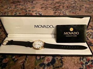 【送料無料】腕時計 モバドメンズスイスゴールドエクセレントmovado mens swiss 18k gold plt 87 66 0886 watch retail695 excellent