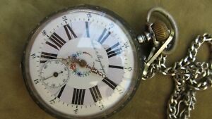 【送料無料】腕時計　アルジェントマグネティーグファンツィオナンテグランドアンティコオロロギダタスカgrande antico orologio da tasca in argento antimagnetigue funzionante 64 mm