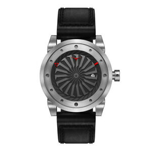 【送料無料】腕時計 ジンボシルバートゥルビーナオートマチックアチャイオグリージオネロペッレザフィロオロオロギウオモzinvo silver turbina automatico acciaio grigio nero pelle zaffiro orologio