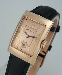 【送料無料】腕時計 ヴィンテージブローバローズゴールドメンズ1944 vintage bulova commander 14k rose gold filled mens wrist watch