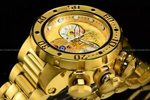 腕時計　インビクタメンズスバクアノマスイスクロノトリプルゴールドメッキ invicta mens 52mm subaqua noma swiss chrono 18k triple gold plated watch