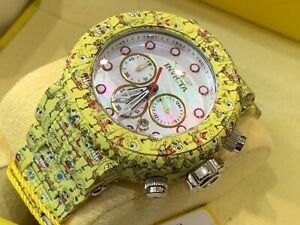 ̵ӻסӥݥ󥸥ܥ֥󥺥ĥΥå֥쥹å32521 invicta sponge bob mens quartz chrono 52mm aqua plated ss bracelet watch