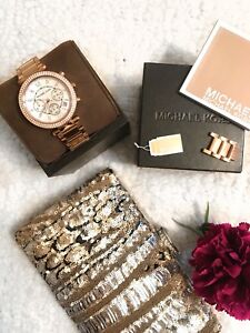 【送料無料】腕時計　ローズゴールドused mk watch women rose gold