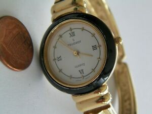 【送料無料】腕時計　ウィメンズゴールドトーンプジョークォーツブレスレットwomens goldtone peugeot quartz bracelet watch