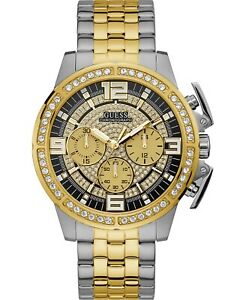 【送料無料】腕時計 メンズクロノグラフステンレススチールブレスレットウォッチguess mens chronograph two_tone stainless steel bracelet watch 46mm 【送料無料】腕時計 メンズクロノグラフステンレススチールブレスレットウォッチguess mens chronograph two_tone stainless steel bracelet watch 46mm