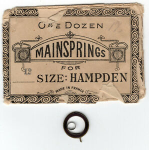 【送料無料】腕時計　ハンプデンサイズポケットウォッチメインスプリングメインスプリング