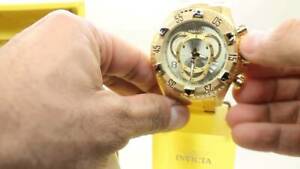 【送料無料】腕時計　インビクタエクスカーションラウンドゴールドトーンクロノグラフタキメータウォッチinvicta excursion 6471 mens round 18k goldtone chronograph tachymeter watch