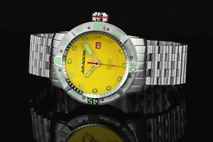 【送料無料】腕時計　アラゴンゲージaragon a324yel gauge automatic 50mm