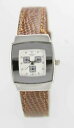 yzrv@Wl[uzCgXeXX`[Vo[uEU[NH[cobe[EHb`geneva white womens stainless steel silver brown leather quartz battery watch