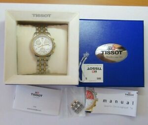 【送料無料】腕時計　ティソバラードツートーンクロノグラフボックスタグスペアリンクtissot ballade two tone chronograph t46248831 box, tag, booklets, spare links