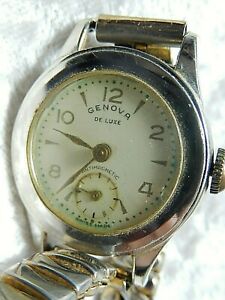 【送料無料】腕時計 ジェノバデラックススイスgenova deluxe antimagnetic wristwatch swiss made 523