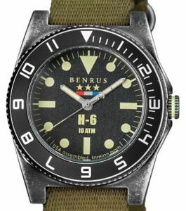 楽天hokushin【送料無料】腕時計　ベンラスミリタリーテストオリーブナイロンストラップ??rare benrus h6 military tested limited olive nylon nato strap ?? fast amp; free