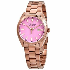 【送料無料】腕時計 モバドピンククォーツウォッチmovado 3650079 womens heritage pink quartz watch