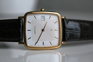 【送料無料】腕時計　クォーツゴールドcertina quartz 20m gold *nos, listed 1993 chf 450*