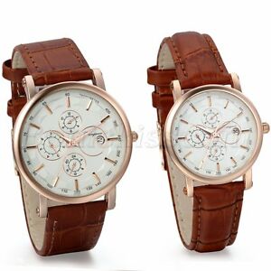 【送料無料】腕時計 カップルメンズシンプルブラウンレザーストラップクォーツドレスリストウォッチデートcouples mens women simple brown leather strap quartz dress wrist watch with date 【送料無料】腕時計 カップルメンズシンプルブラウンレザーストラップクォーツドレスリストウォッチデートcouples mens women simple brown leather strap quartz dress wrist watch with date