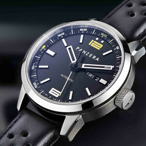 【送料無料】腕時計　パンゼラタイムマスターラプターオートマチックアチャイオダトリオネロオロオロジオウオモpanzera time master raptor mk6 automatico acciaio datario nero orologio uomo