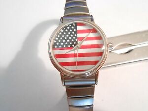【送料無料】腕時計　レディースクォーツウォッチus flag ladies quartz watch